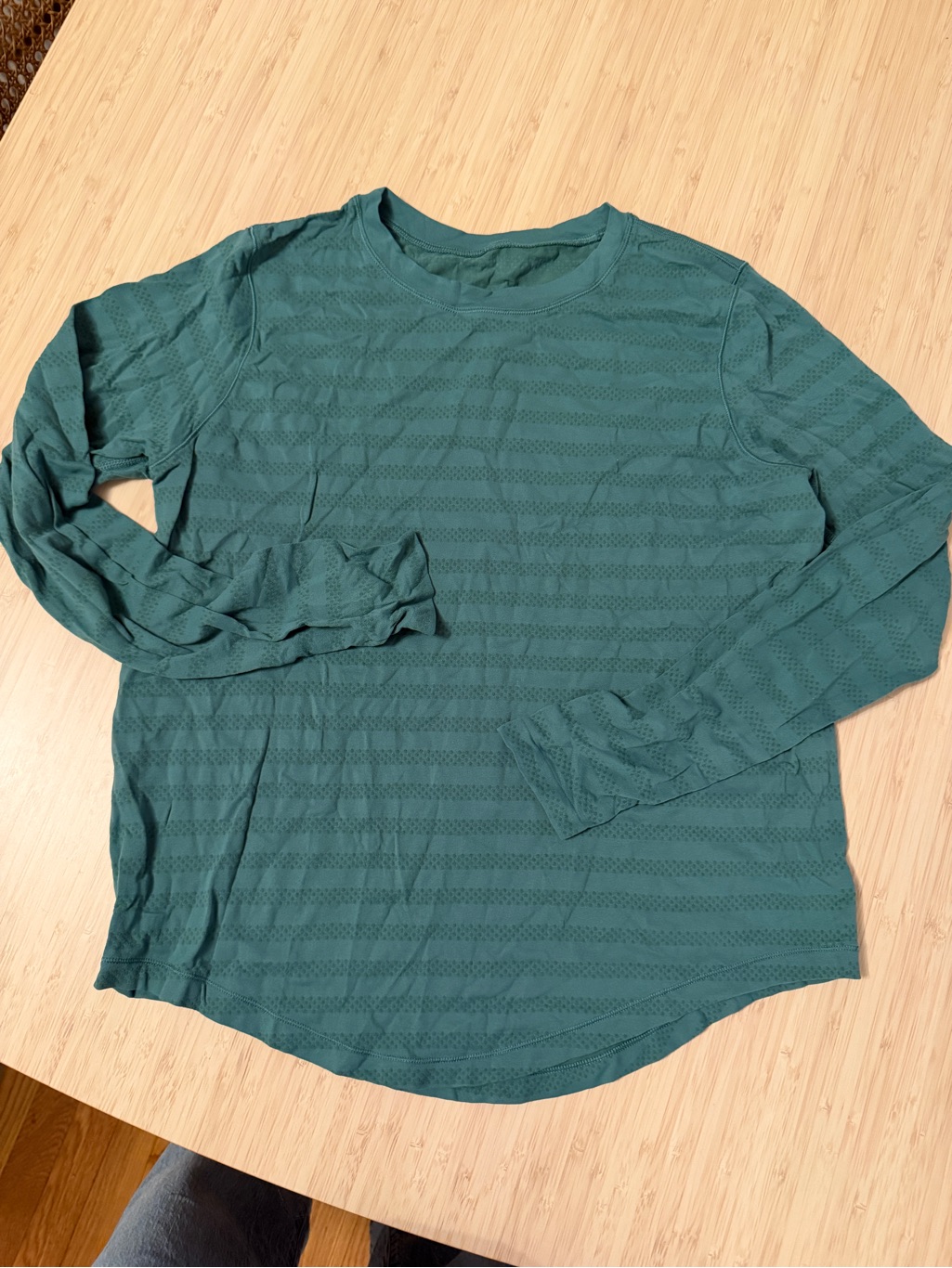 Women’s Long-Sleeve Crewneck Shirt In Teal